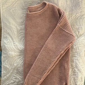 Hollister - Beautiful Waffle Knit Pink Sweater - Size M